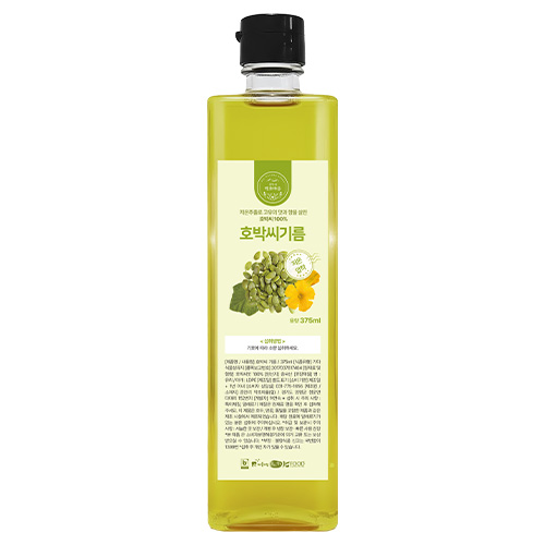  저온압착 냉압착 호박씨유 호박씨기름 100% 오일 375ml